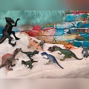 Large  Dinosaur Toy Lot Various Sizes